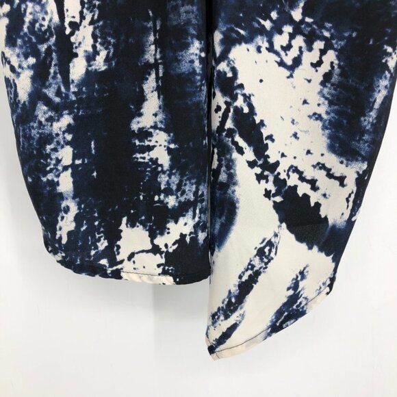 Nordstrom  4SI3NNA Blue Tie dye Plunge Asymmetric Tank Top size M - Picture 7 of 15